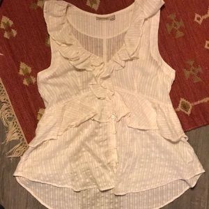 White Holding Horses Sleeveless Top 100% Cotton